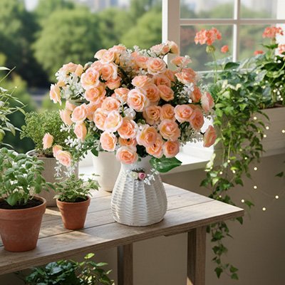 Bouquet de fleurs artificielles 