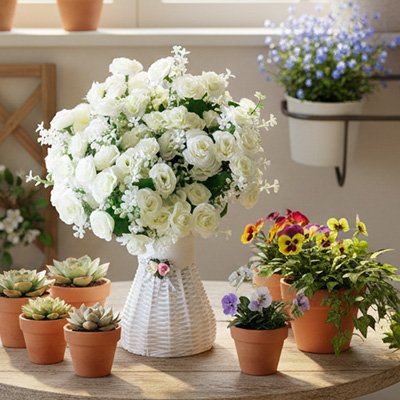 Bouquet de fleurs artificielles 